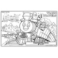 Train Travels - Imprintable Colorable Placemat